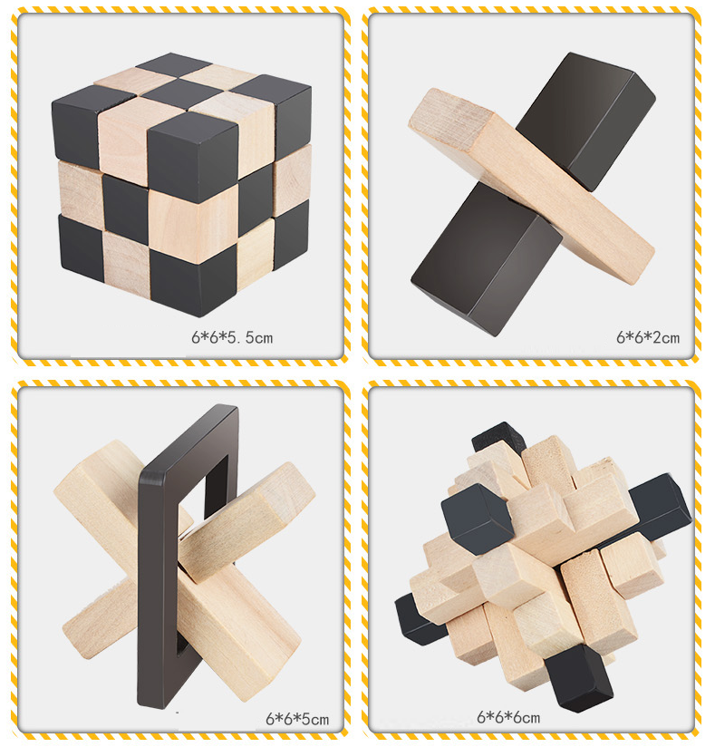B&Julian IQ Puzzle Madera 3D 9 Juego Ideas Calendario de Adviento Contenido 