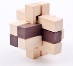 3D Squares Holz Puzzle Knobel IQ-Spiel